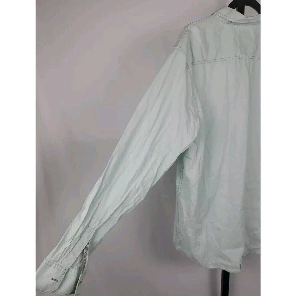Wrangler Light Green Men's Long Sleeve Shirt Cotton Men XL Cotton - Picture 6 of 10